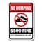 Signmission 18 in Height, 0.12 in Width, Aluminum, 12" x 18", A-1218 No Dumping - 500City A-1218 No Dumping - 500City - alternate 1